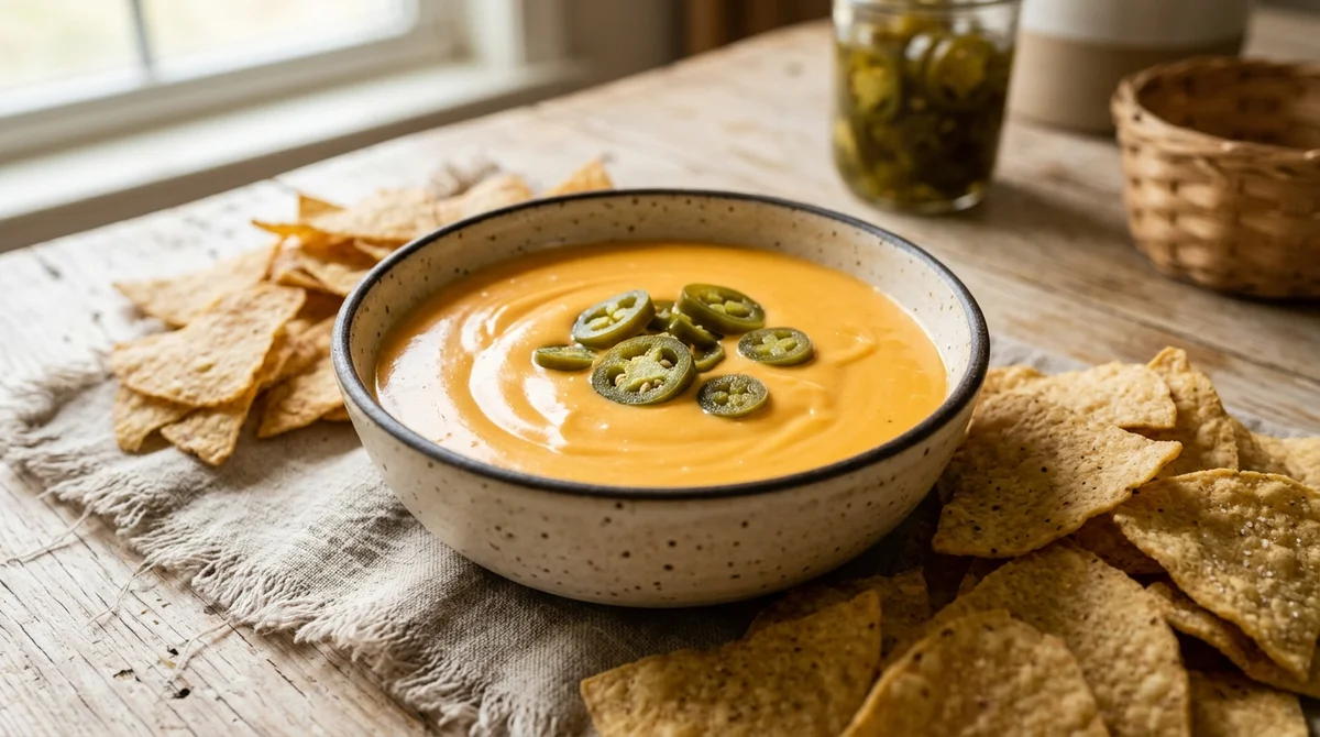 Foto referencial de Salsa de queso cheddar casera
