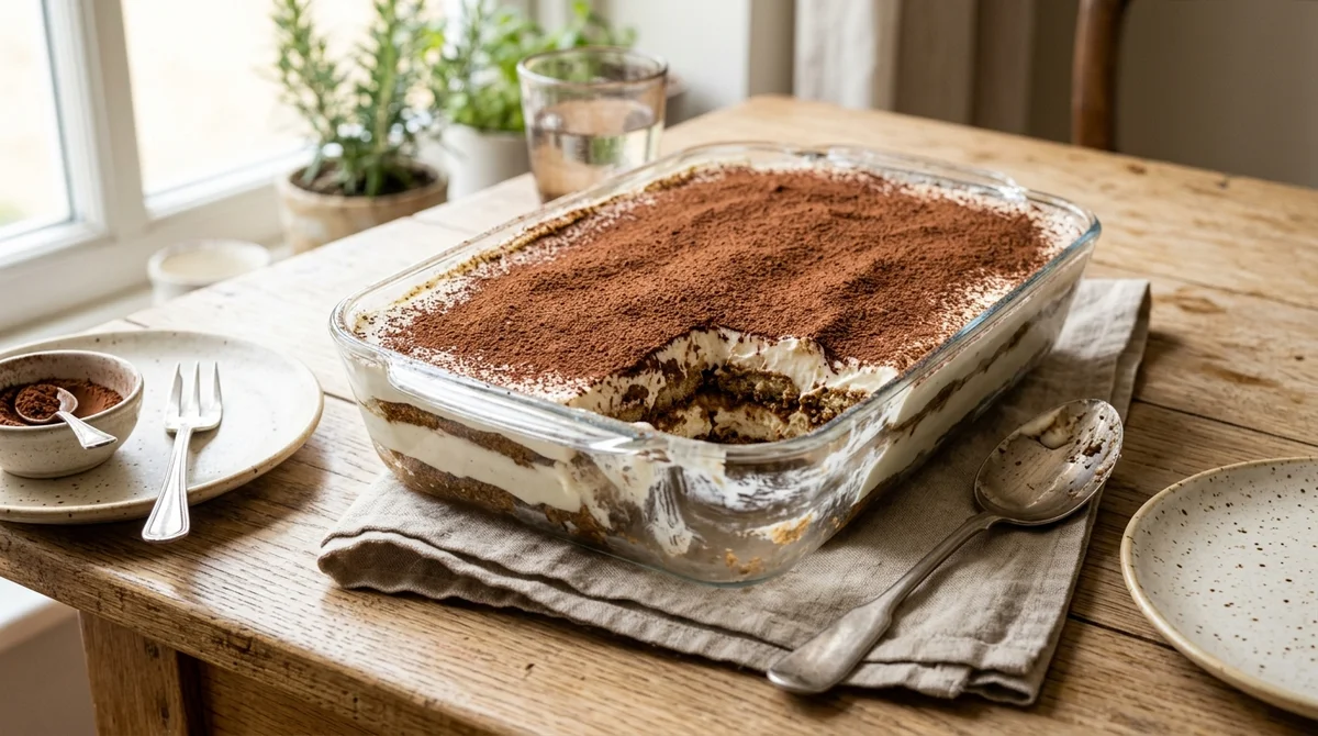 Foto referencial de Tiramisú de yogur con galletas de canela