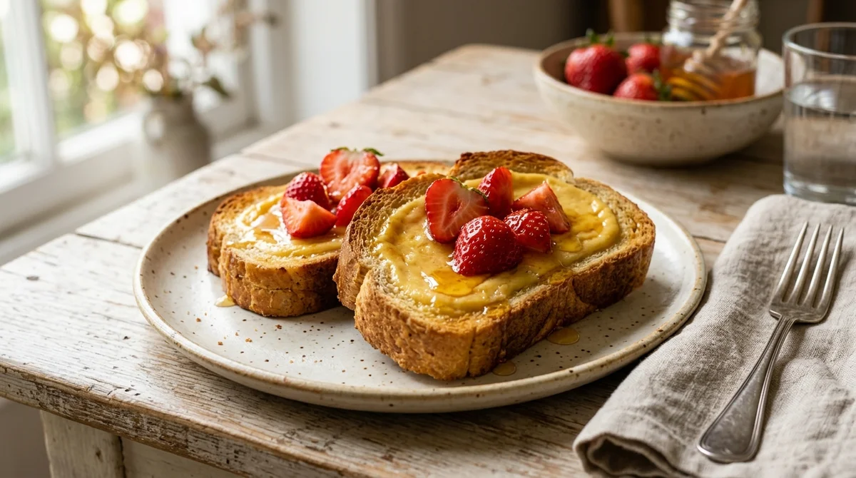 Foto referencial de Tostada viral de yogur en airfryer